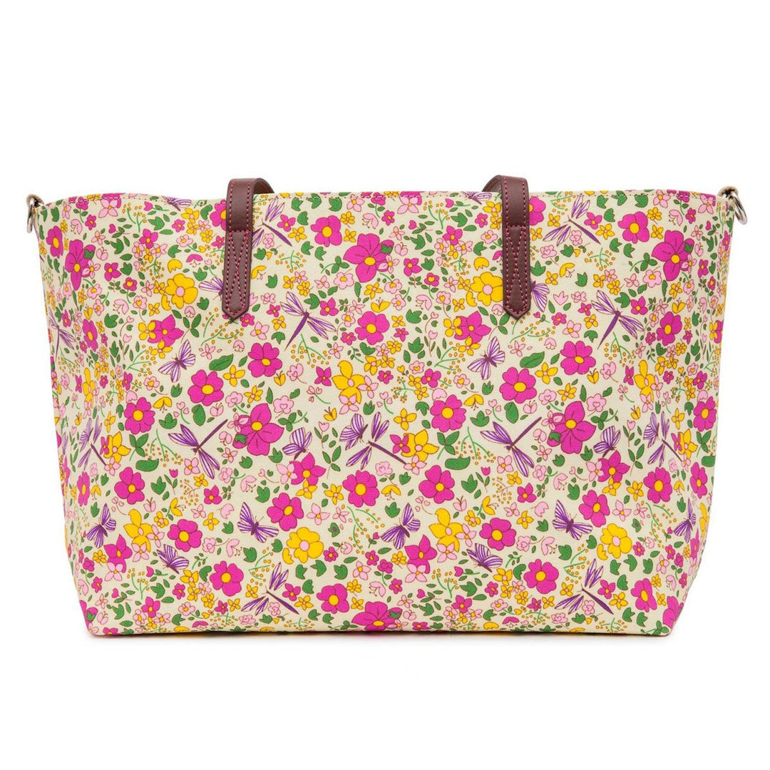 Pink Lining Notting Hill Tote Cottage Garden Wickeltasche