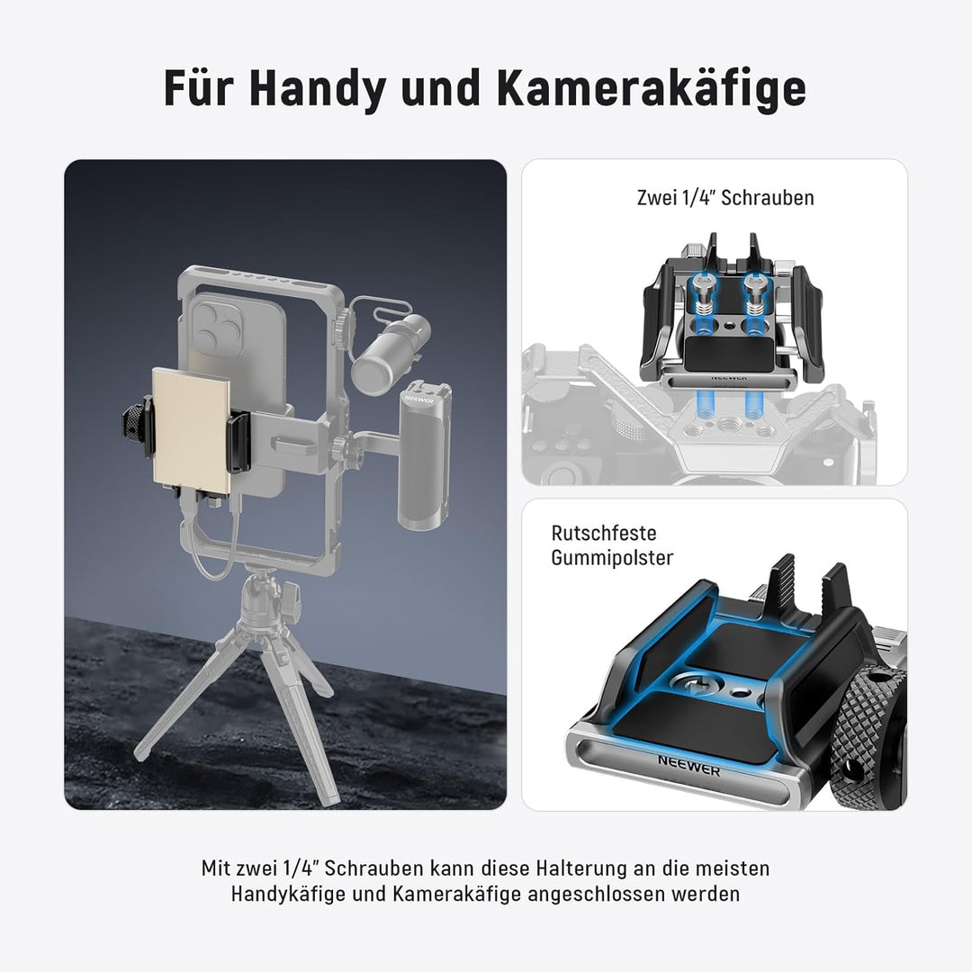 Neewer Universelle SSD-Halterung mit Kaltschuh/Kabelklemme, 4,1 cm - 6,6 cm für T5 T7 T9 SSD, kompat