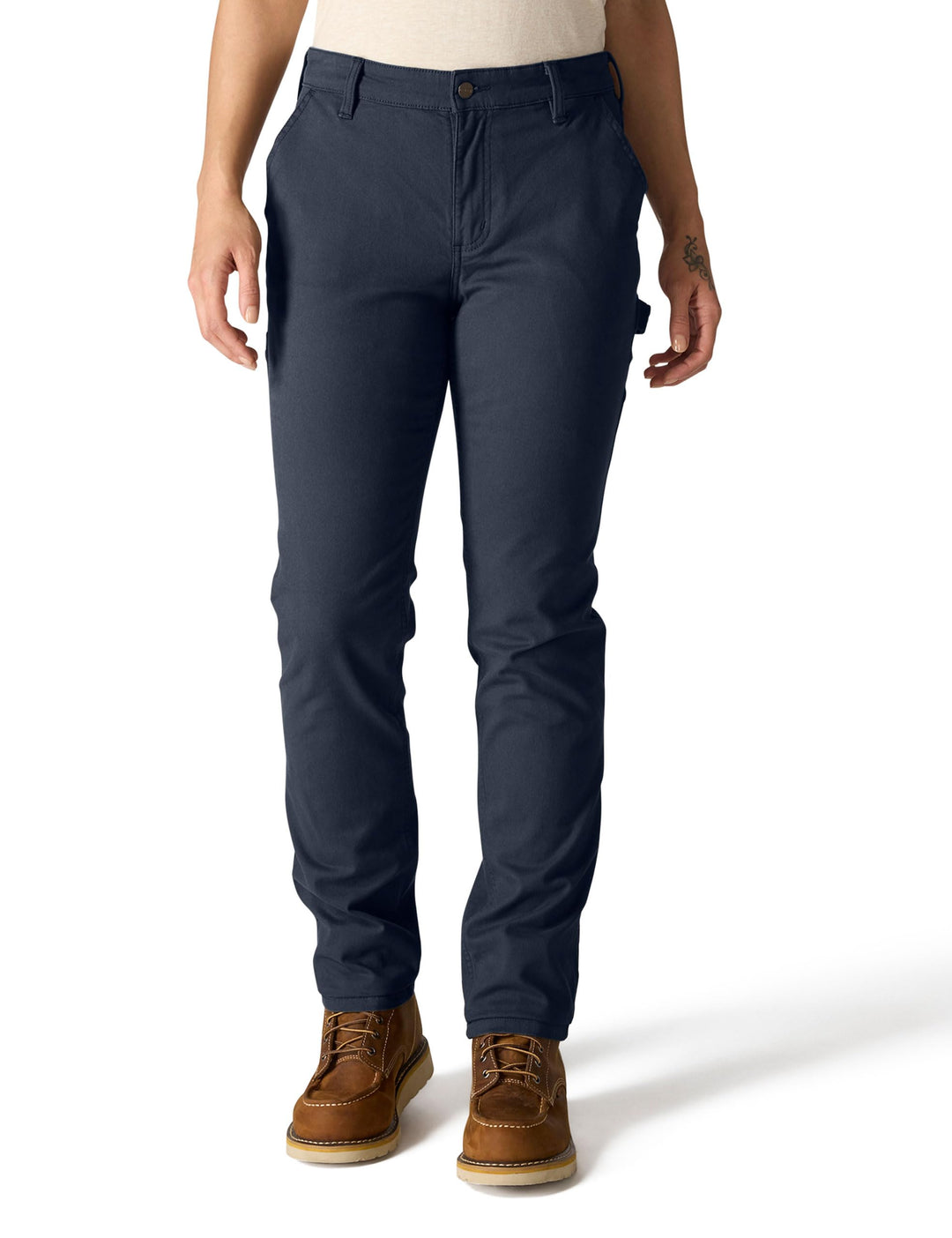 Carhartt Damen The Essential Canvas Pant Arbeitshose 44 Marineblau/Mosaikfliese, 44 Marineblau/Mosai