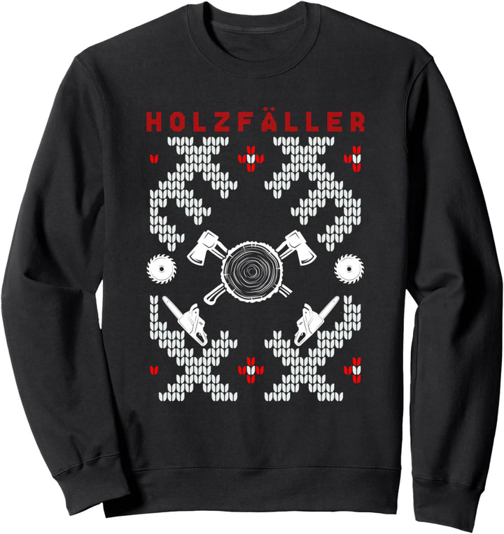 Ugly Holzfäller Weihnachtsmann Nikolaus Wald Xmas Geschenk Sweatshirt