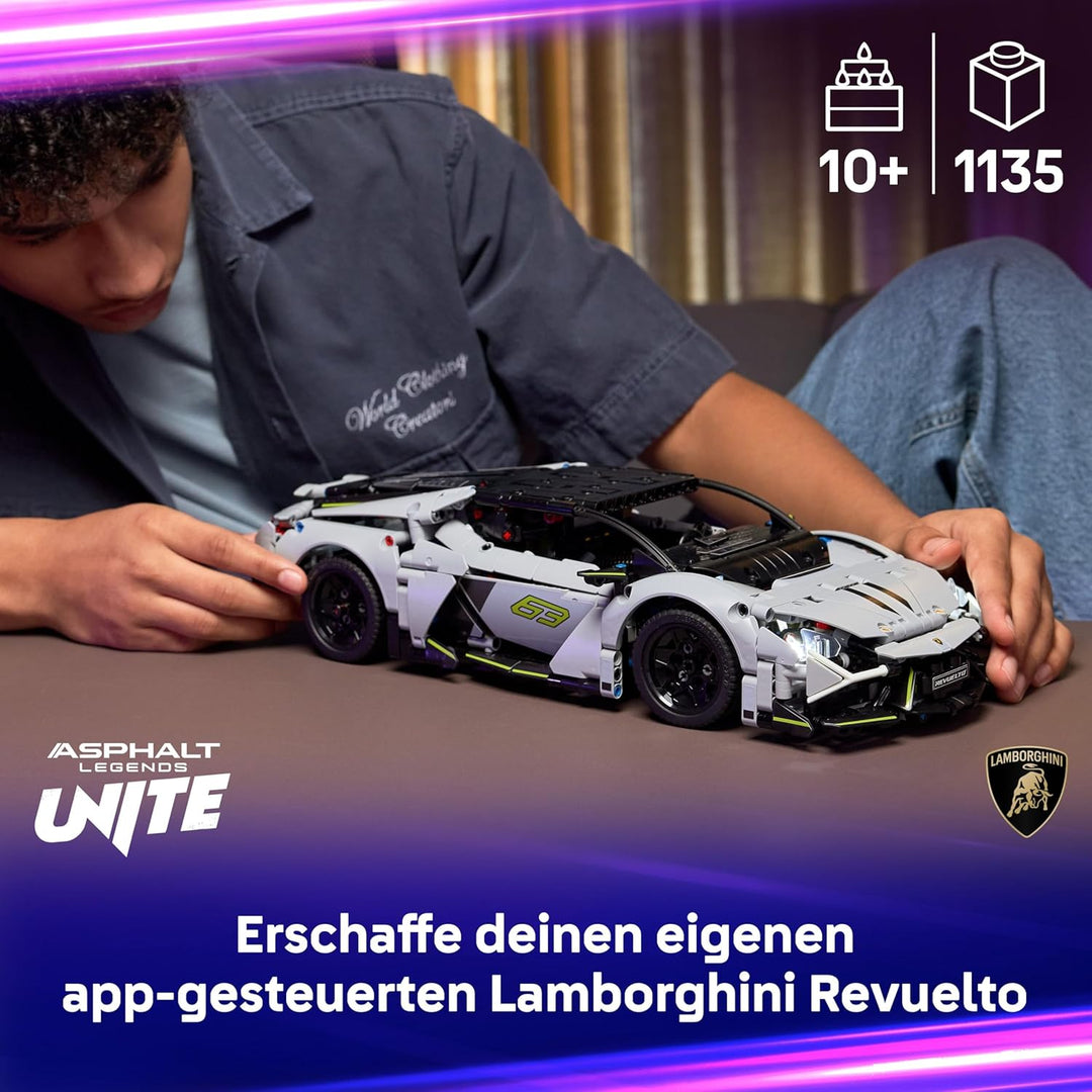 LEGO Technic Lamborghini Revuelto Supersportwagen Spielzeug – ferngesteuertes Automodell mit Lichtfu