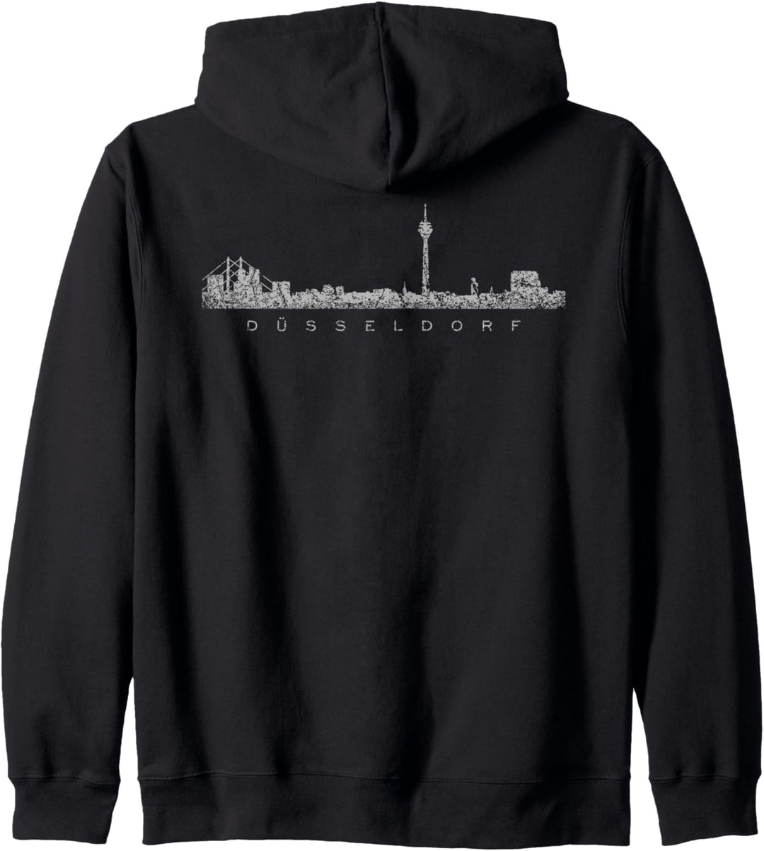 Düsseldorfer Skyline (Vintage Grau) Düsseldorf Kapuzenjacke