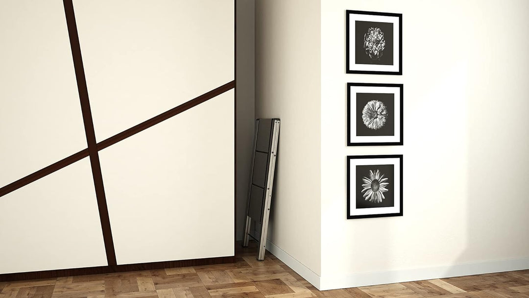 Anodized Aluminium Steps Stool Leonardo 3 Black 3 steps Schwarz, 3 steps Schwarz