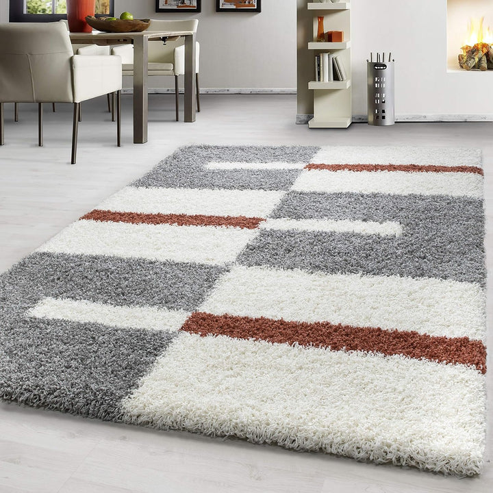 Hochlfor Teppich Wohnzimmer Kariertes Design Schlafzimmer Esszimmer Flur Läufer Küche Weicher Langfl