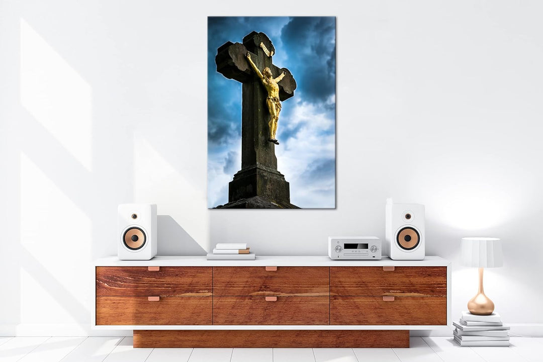 deyoli christliche Jesus Gedenkstätte Format: 100x70 als Leinwandbild, Motiv fertig gerahmt auf Echt