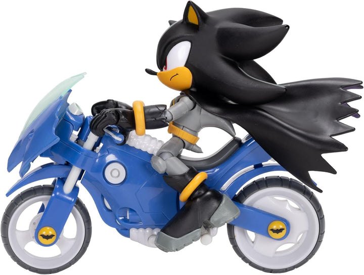 DC x Sonic Shadow als Batman &amp; Batcycle Actionfiguren-Set, offiziell lizenziert von Jakks Pacific, 1