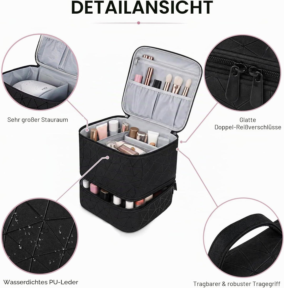 Nagellack Organizer, Nagellack Aufbewahrung für 30 Nagellackflaschen und 1 LED-Nagellampe, doppelte
