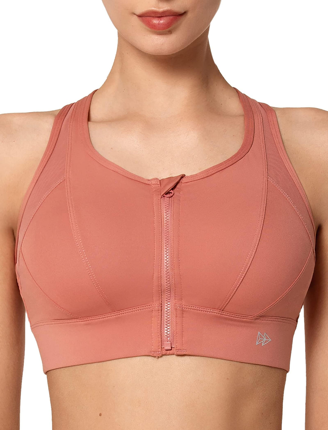 Yvette Starker Halt Sport BH Vorderverschluss Mesh Rücken | Grosse Brüste,Raceback,Ohne Bügel,Lauf H