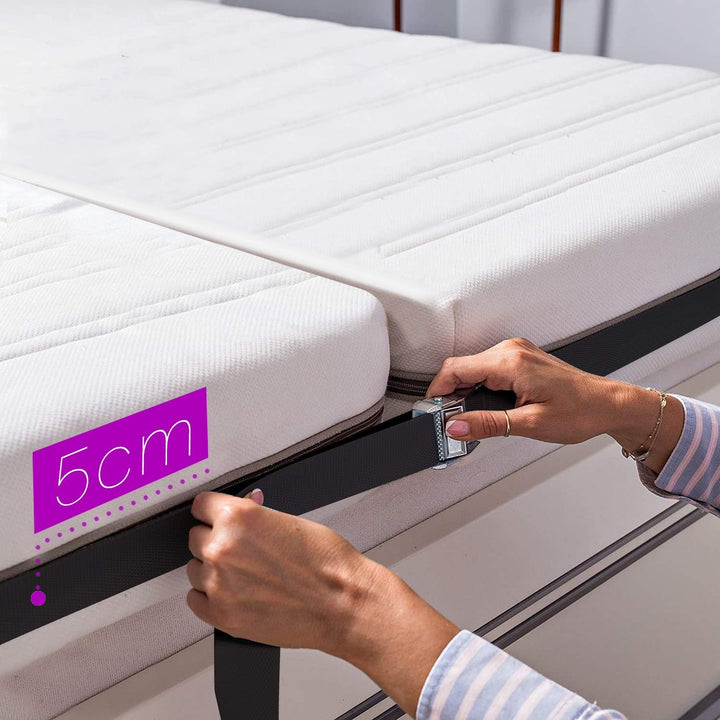 ImnBest Matratzenkeil | Matratzenhalter | Doppelbettbrücke | Bettbrücke | Verbindet Zwei Matratzen z