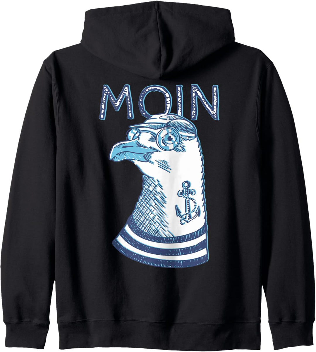 Moin | Nordeutsch | Hipster Möwe Kapuzenjacke