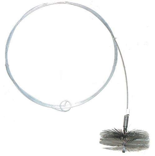 Kaminbesen Schornsteinbesen Kehrbesen Zugbesen Russbesen aus Federstahl + Schubstange Flexstange Set