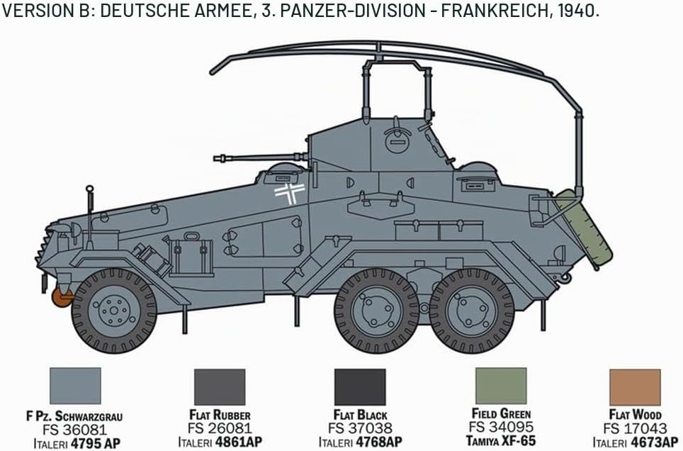 Italeri 6433S - Sd.Kfz.232 6 Rad, Mittel