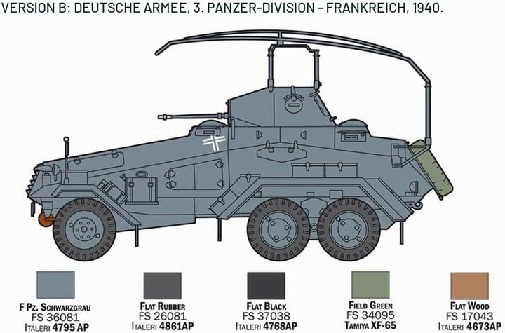 Italeri 6433S - Sd.Kfz.232 6 Rad, Mittel