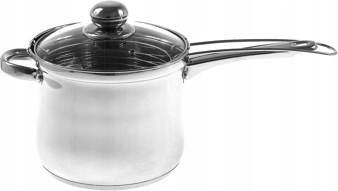 Edelstahltopf mit Sieb und Deckel/Topfinhalt 3,6l, Bratentopf und mehr/Multifunktionstopf,Topf mit K