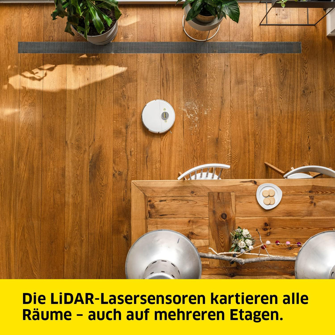 Kärcher Saugroboter RCV 5 mit Wischfunktion, App-Steuerung, LiDAR-Laser-Navigation, Dual-Laser und K