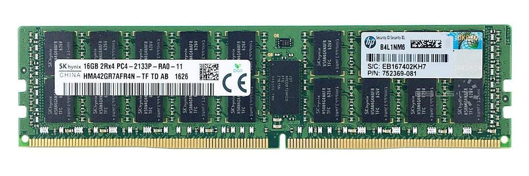 Hynix registrierter ECC-Serverspeicher, 16 GB, DDR4, PC4-17000, 2133 MHz, Modell HMA42GR7AFR4N-TF
