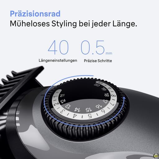 Braun Barttrimmer Series 3, Elektrischer Bartschneider Herren, 4 Zubehörteile, Ultrascharfe ProBlade