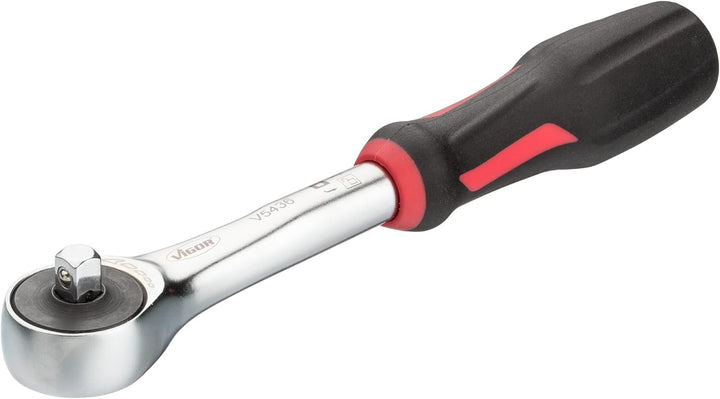 Vigor Umschaltknarre (Vierkant 6,3 mm (1/4 Zoll), 360° Drehgriff, Durchsteckvierkant für Links- und