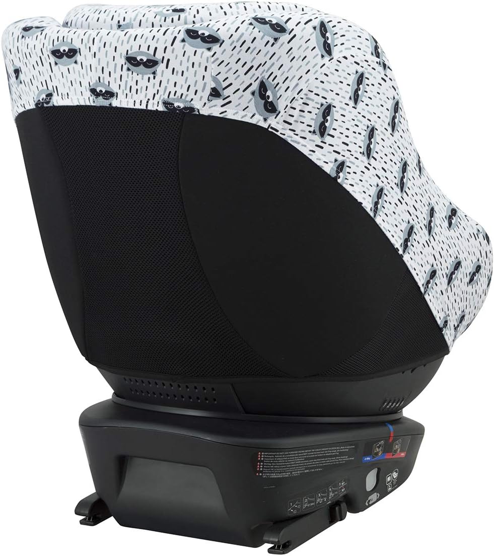JYOKO Kids Bezug kompatibel mit Joie Spin 360, Nuna Rebl, aus Baumwolle (Raccoon) Raccoon Bezug für