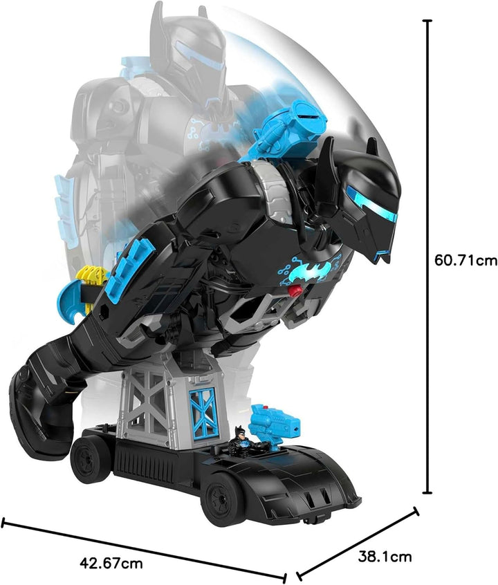 Fisher-Price HBV67 - Imaginext DC Super Freunde Bat-Tech Batbot, 2-in-1-Batman-Spielset mit Roboter,