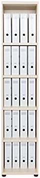 Aktenregal 5 Fächer versch. Farben | Büroregal 5 OH aus Holz | Büromöbel Ordnerregal Standregal H183