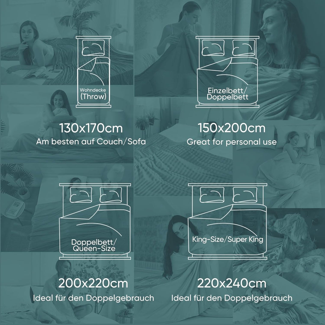 Elegear Kühldecke 130 x 170cm, Japanische Arc-Chill 3.0 Q-Max>0,5 Kühlfasern 2in1 Selbstkühlende Som
