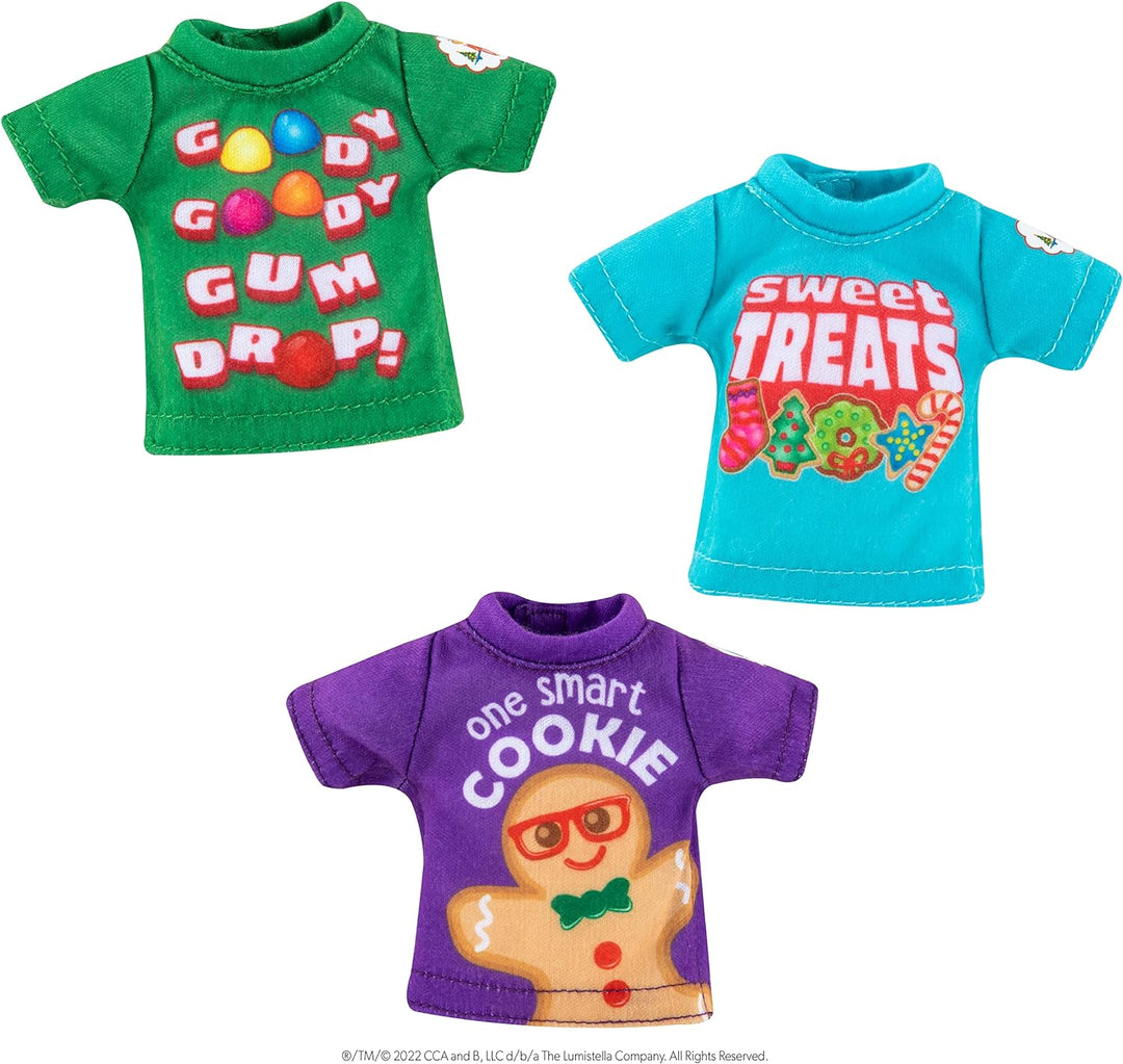 The Elf on the Shelf Claus Couture® Candy T-Shirts 3er Set | Jellybean, Plätzchen & Lebkuchen Design