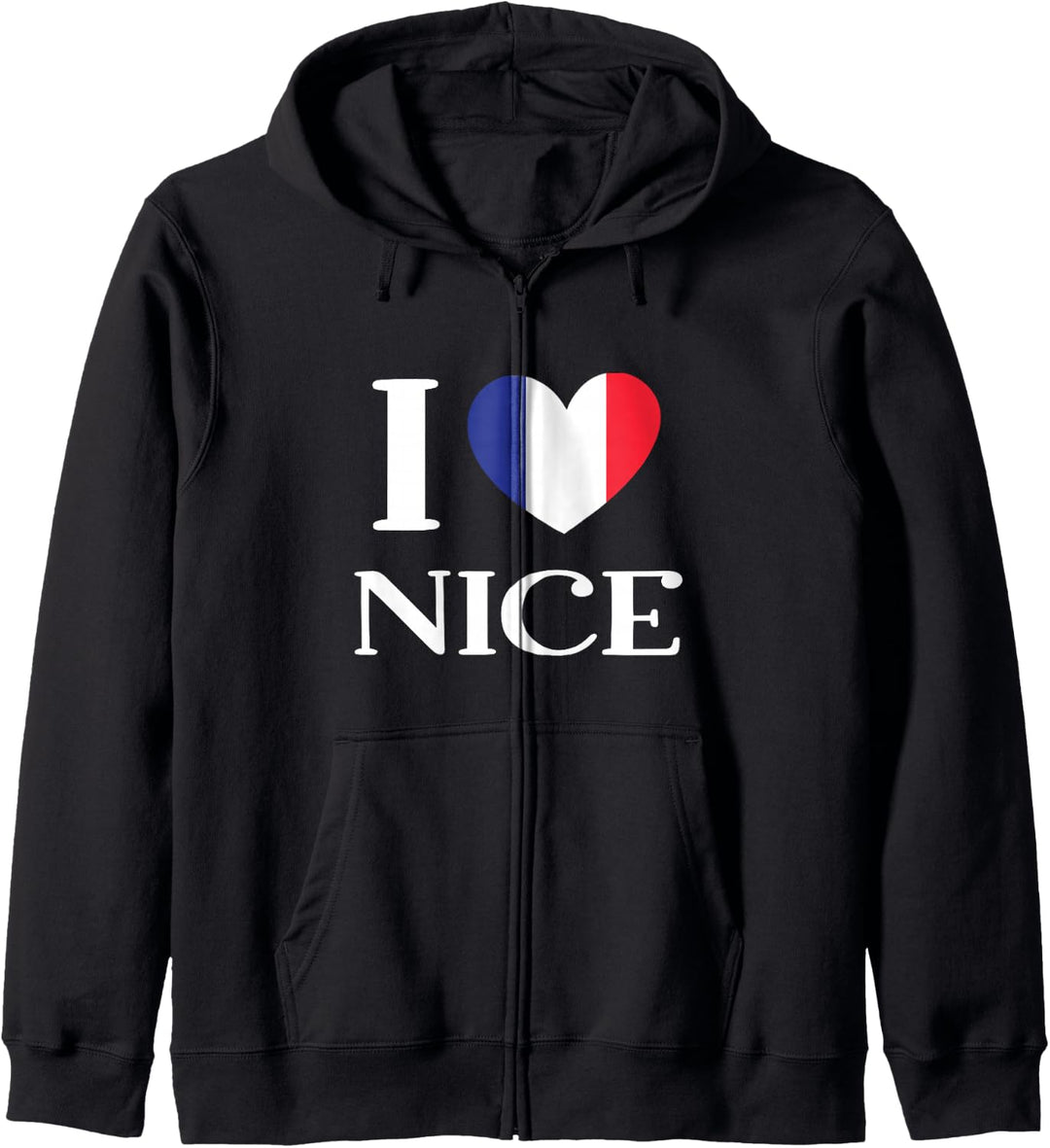 I Love Nice City Frankreich Flagge Kapuzenjacke