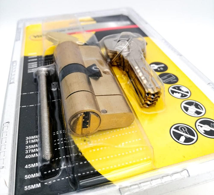 Yale 2100-Serie Euro-Profilzylinder (patentiert) – Daumendreher – 35/35 – CK – Messing poliert – Bli