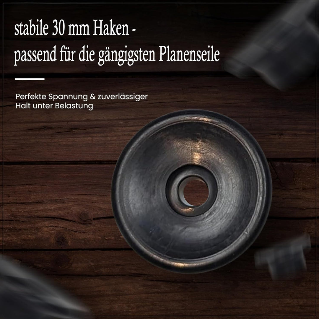 EnB Abspannhaken 30 mm – 20 Stück Anhängerhaken – Made in Germany – rostfrei & zugfest – Planenbefes