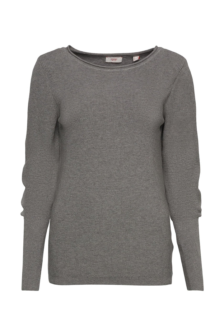 Esprit Damen 083ee1i340 Pullover (1er Pack) S 039/Medium Grey 5, S 039/Medium Grey 5