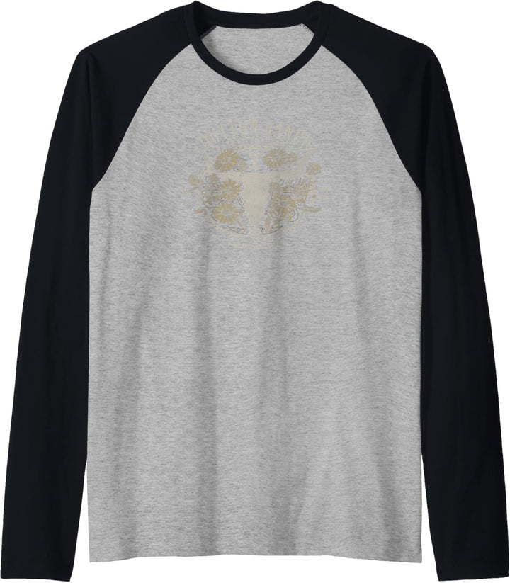 Yellowstone Protect The Family Floral Skull Logo Raglan