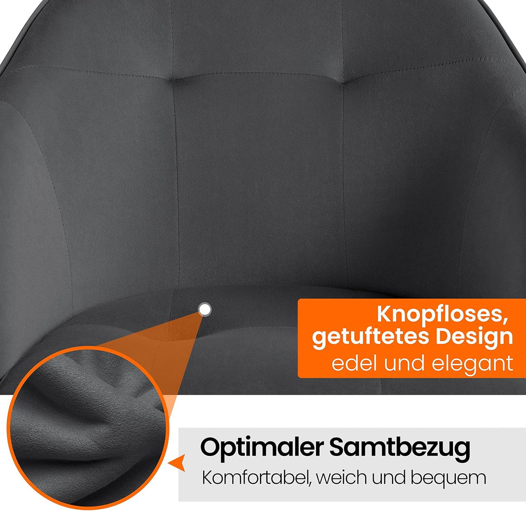 Yaheetech Bürostuhl 360 ° Drehstuhl Schreibtischstuhl höhenverstellbar Computerstuhl mit gepolsterte