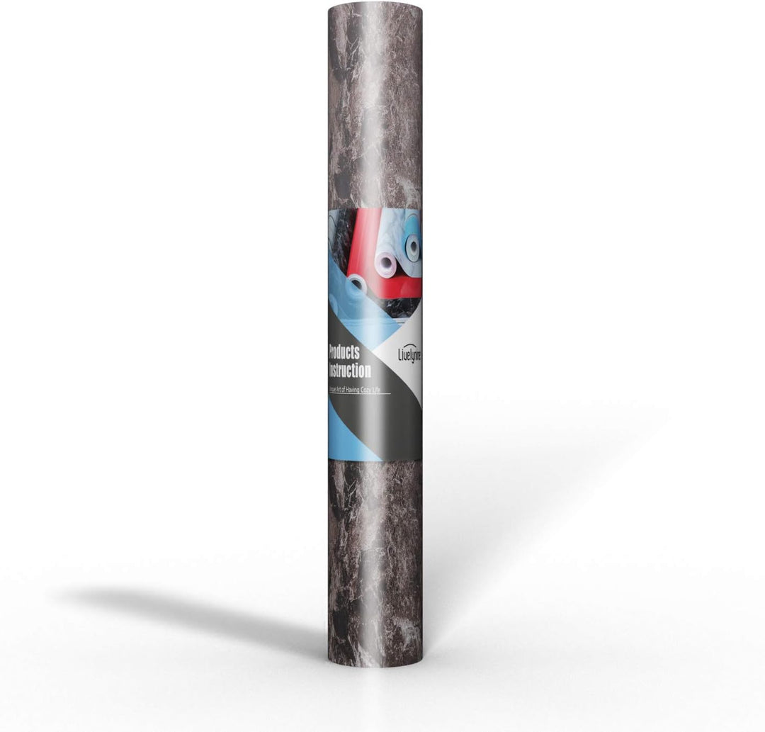Livelynine 5M X 60 CM Breit Marmor Folie Selbstklebend Möbelfolie Klebefolie Tisch Mamorfolie für Ho