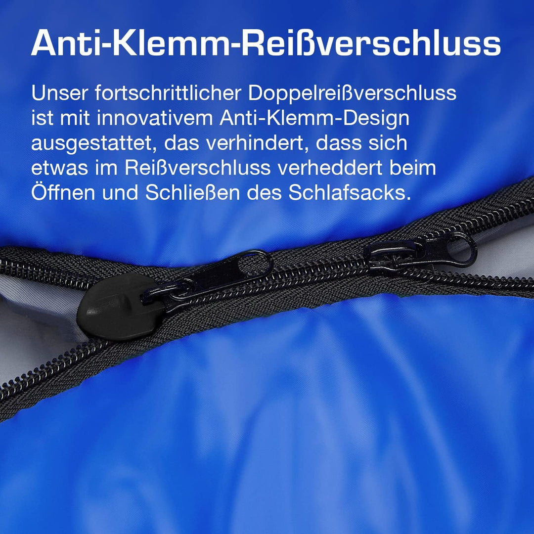 Active Era Mumienschlafsack – Schlafsack Winter und Sommer, -10°C bis 10°C - Wasserabweisend und Win