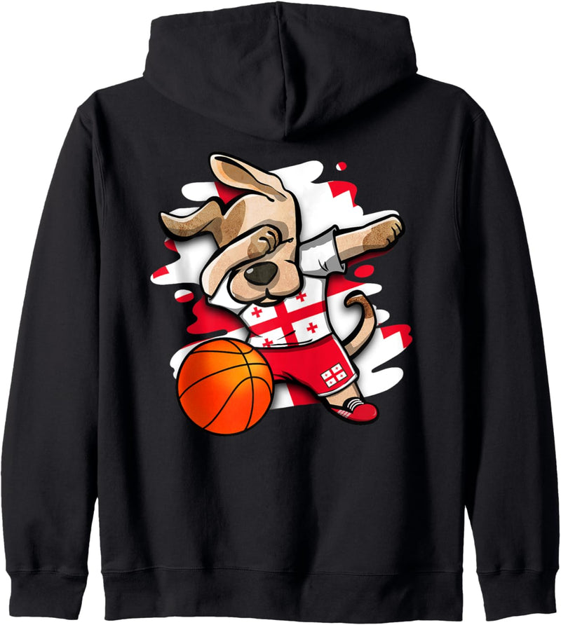 Dabbing Dog Georgia Basketball Fans Trikot Georgian Sports Kapuzenjacke