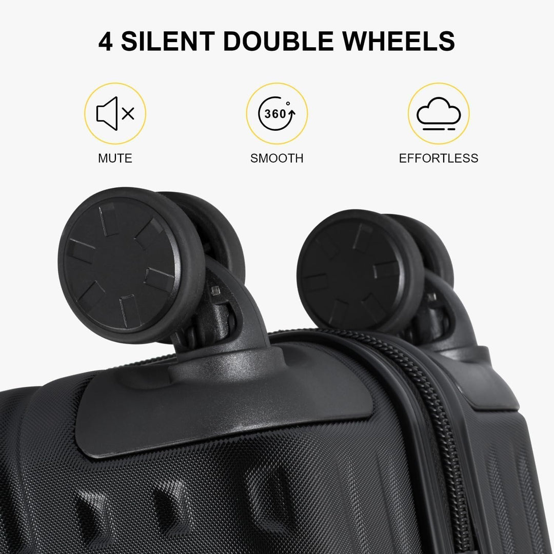 LEVEL8 Koffer Trolleys Hartschalen Leicht ABS+ PC Handgepäck Hartschalen-Koffer Trolley Rollkoffer R