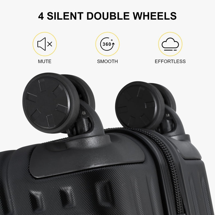 LEVEL8 Koffer Trolleys Hartschalen Leicht ABS+ PC Handgepäck Hartschalen-Koffer Trolley Rollkoffer R