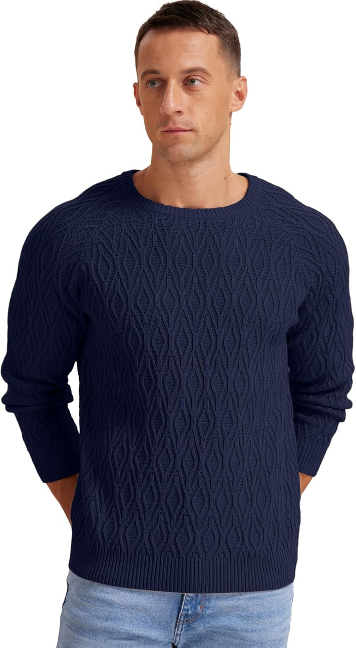 Sailwind Herren Strickpullover Zopfstrick Rundhalsausschnitt Warm Langarmpullover Herren Tops Winter
