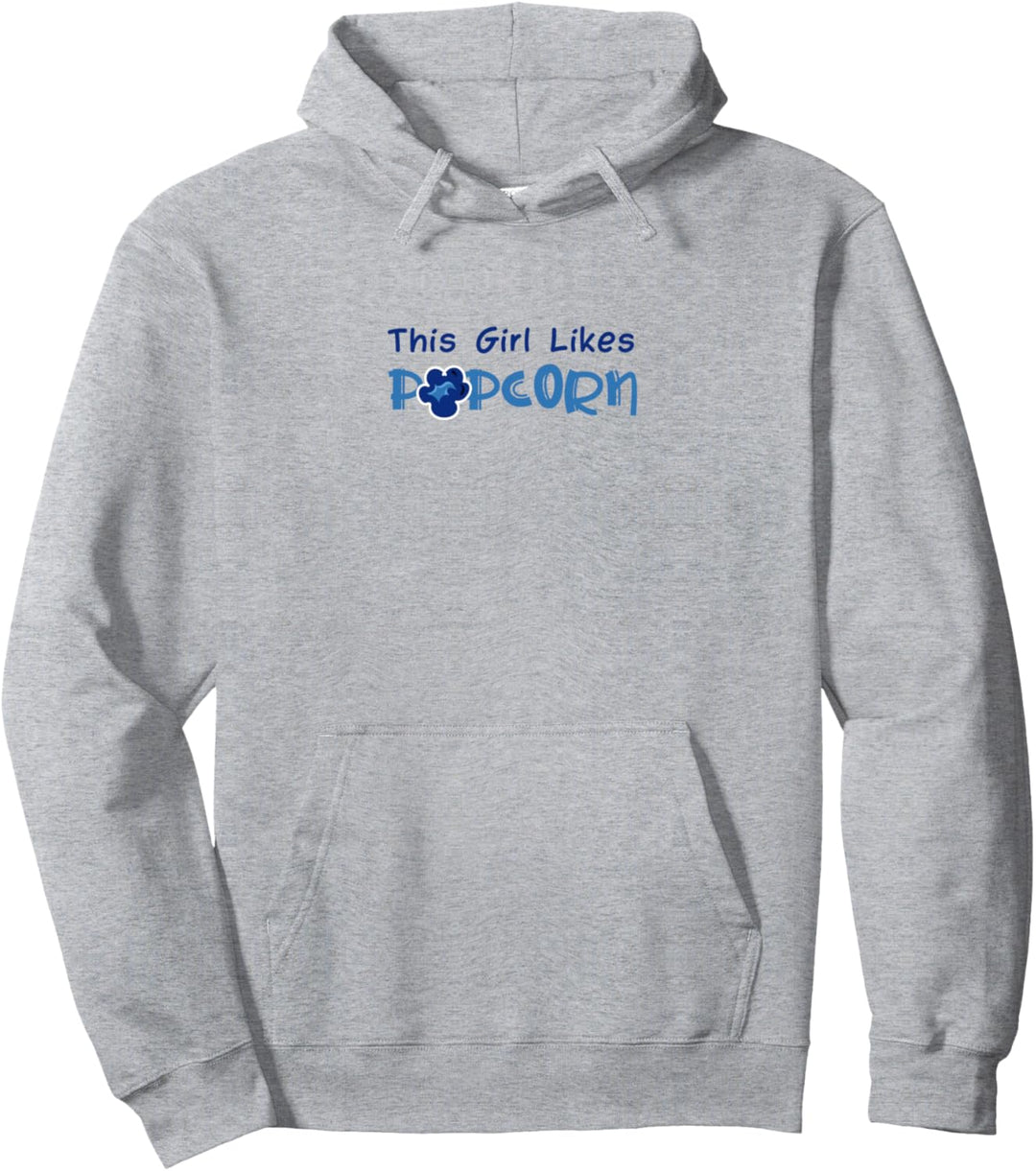 Mädchen mag Popcorn und Filme, die Mais essen Pullover Hoodie