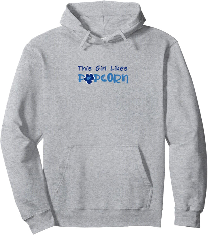 Mädchen mag Popcorn und Filme, die Mais essen Pullover Hoodie