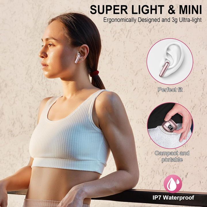 Nerunsa Bluetooth Kopfhörer, 50 Std Spielzeit Kabellose Kopfhörer, Kopfhörer Kabellos Bluetooth 5.4
