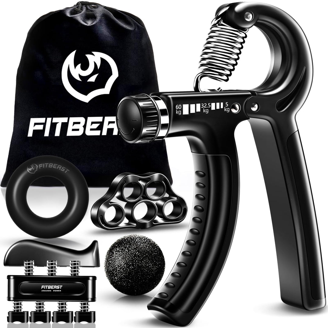 FitBeast Handtrainer Fingertrainer, Griffkraft Trainer Trainingsset - 5er-Pack, Verstellbarer Grip T