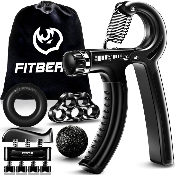 FitBeast Handtrainer Fingertrainer, Griffkraft Trainer Trainingsset - 5er-Pack, Verstellbarer Grip T