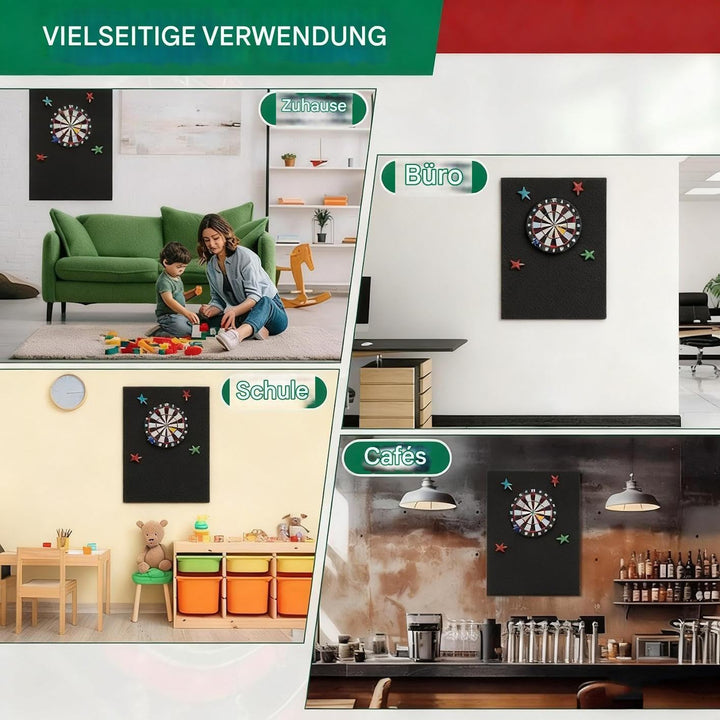 Wandschutz Für Hinter Der Dartscheibe,9 Stück Selbstklebender Zusammensetzbarer Schutz | Dartscheibe