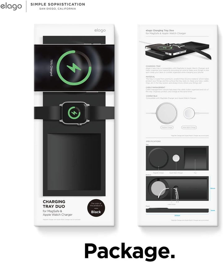 elago Ladeschale Duo Kompatibel mit MagSafe Ladegerät, Kompatibel mit iPhone 15, 14, 13, 12 Serie, K