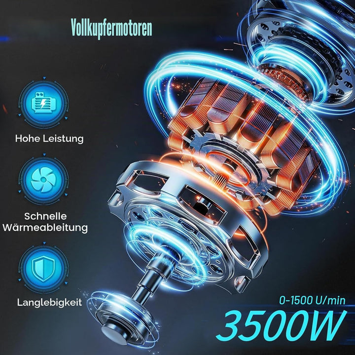 Dibaful Rührwerk Handrührwerk 3500W Ø115mm Rührkorb Drehzahlregulierung 6 Gang Getriebe | Rührgerät