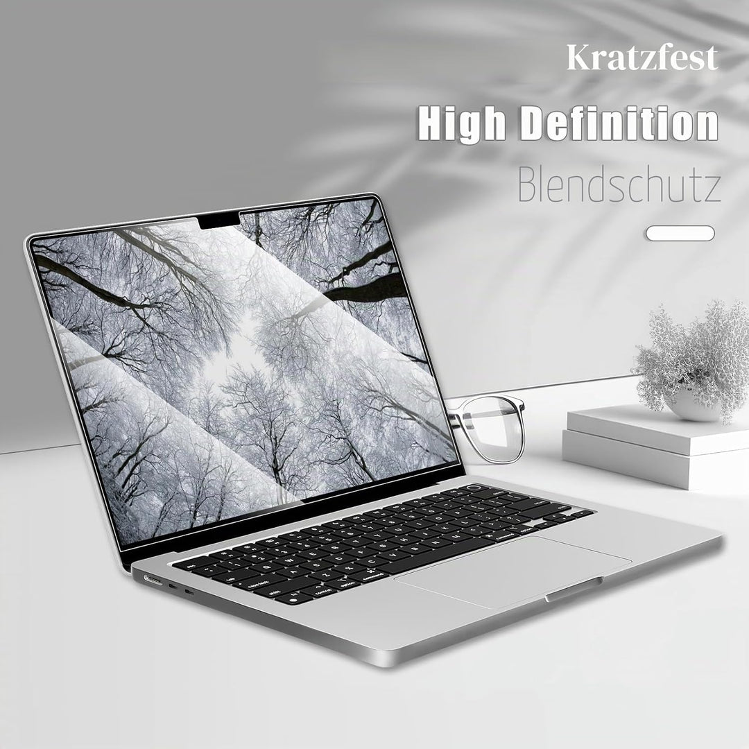Gehärtetes Glas Displayschutzfolie für 2025-2022 MacBook Air 13,6 Zoll M4 M3 M2 Chip A3240 A3113 A26