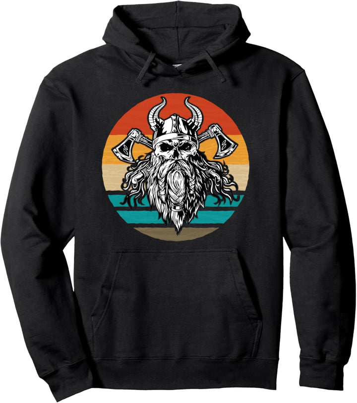 Nordische Mythologie Vintage Wikinger Pullover Hoodie