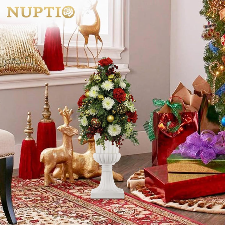 NUPTIO Klassischer Urnen-Pflanzgefäss, 50 cm Höhe, Kunststoff, für Innen- und Aussenbereich, dekorat